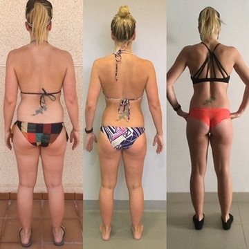 Amanda before and after, part of her rebuild