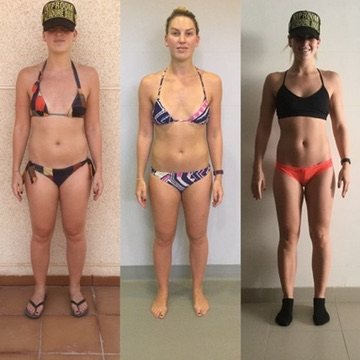 Amanda before and after, part of her rebuild