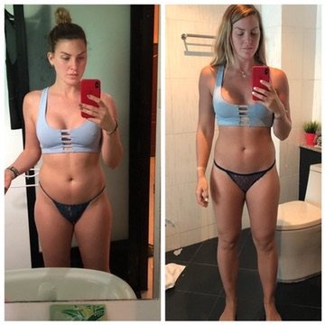 Amanda before and after, part of her rebuild